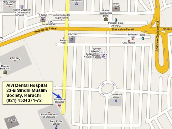 Alvi Dental Hospital Map Alvi Dental Hospital Map